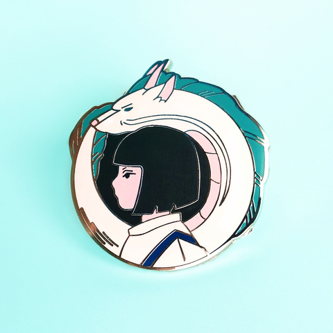 White Dragon Hard Enamel Pin Cartoon Animals Brooch Anime Movie Spirited Aways Fan Collectible Badge Jewelry Fashion Unique Gift ► Photo 1/1