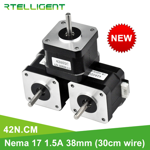 Rtelligent Nema 17 Stepper Motor 38mm 42motor Nema17 42BYGH 42N.cm (59.5oz.in) 4 lead stepper motor for 3D Printer Printing XYZ ► Photo 1/6