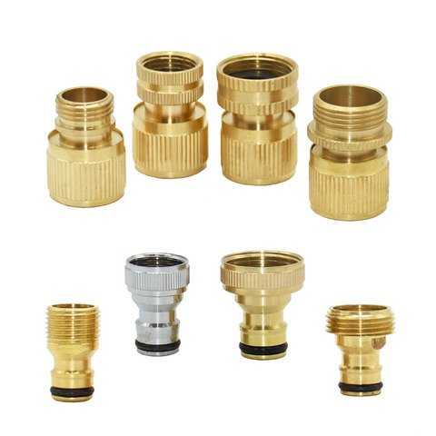 1/2 3/4 inch Thread Brass Garden Hose Quick Connector Water Tap Adaptor Car Wash Water Gun Fast Joints Fittings ► Photo 1/6