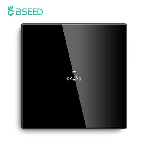 BSEED Touch Sensor Doorbell Switch Crystal Glass Switch Panel Wall Dingdong Switch Power Home Backlight ► Photo 1/5