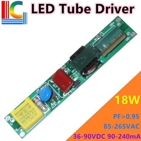 6W 9W 12W 15W 18W LED Tube Driver adapter 80mA 100mA 120mA 180mA 200mA 220mA 230mA 240mA for 0.6M 0.9M 1.2M T5 T8 Tube AC85-265V ► Photo 1/6