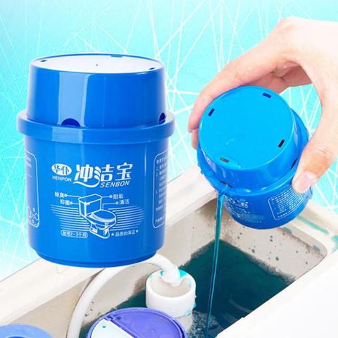 1pc Automatic Toilet Bowl Cleaner Stain Remover Flush Bottled Helper Blue Bubble 2500 times Fiushes Bathroom Cistern ► Photo 1/6