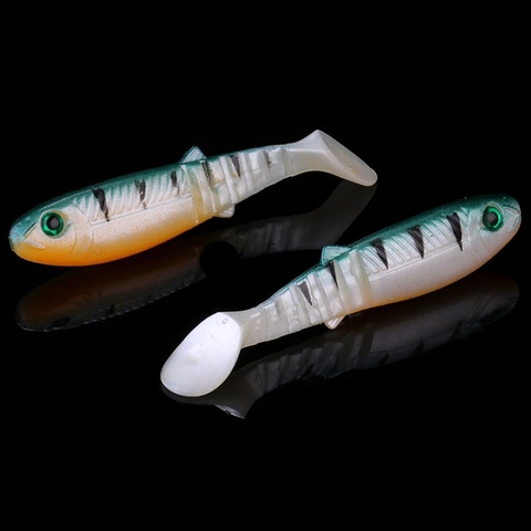 WALK FISH 4PCS/Lot Cannibal Baits 80mm 5.7g Artificial Soft Fishing Lures Wobblers Fishing Soft Lures Silicone Shad Worm Bait ► Photo 1/6