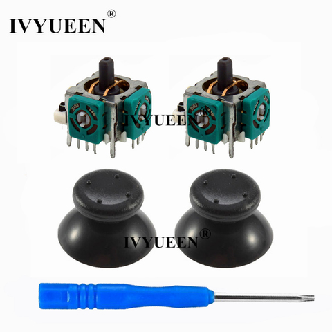 IVYUEEN 2 x 3d Analog Stick Sensor Potentiometers + 2 x Thumb Sticks Cap Cover for Microsoft Xbox 360 Controller Repair Parts ► Photo 1/6