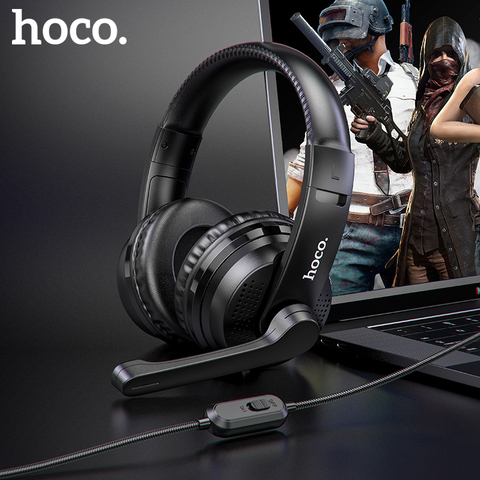 HOCO Gaming Headset Studio DJ Headphones Stereo Over Ear Wired Headphone With Microphone For PC PS4 PS5 Xbox One Gamer With Mic ► Photo 1/6