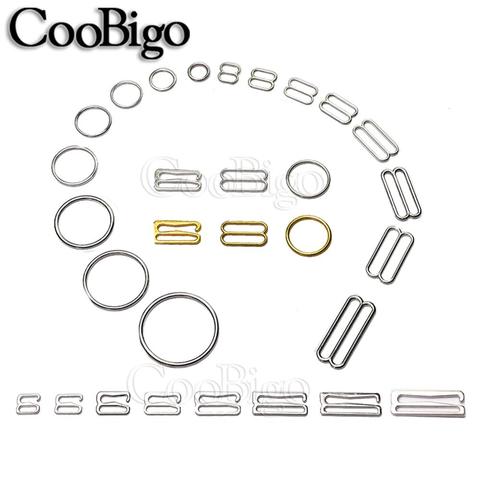 50pcs 6mm~25mm Metal Bra Strap Adjustment Buckles Underwear sliders Rings Clips For Lingerie Adjustment DIY Accessories ► Photo 1/6