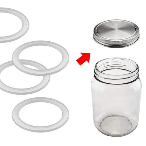 10PCS Reusable Silicone Seals Plastic Storage Lids Gaskets For Leak Proof Mason Jar Lids O-ring ► Photo 1/6