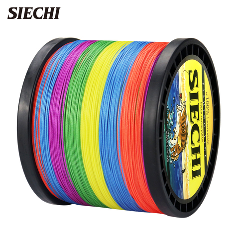 SIECHI 8 Strands 1000M 500M 300M PE Braided Fishing Line tresse peche Saltwater Fishing Weave Superior Extreme Super Strong ► Photo 1/6