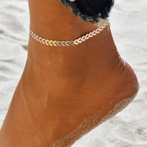 2022 Vintage Arrows Beach Foot Anklet For Women Bohemian Female Anklets Summer Bracelet On the leg Jewelry Chain Beaded Fashion ► Photo 1/6