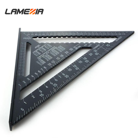 LAMEZIA 7/12 Inch Triangle Ruler Straight Angle Rule Measuring Instrument  Woodworking Cartographic Tools ► Photo 1/6