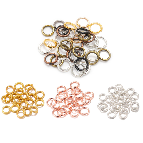 200pcs 3-16mm Gold Rhodium Metal Jump Ring Open Single Loops Split Rings Supplies For DIY Jewelry Handmade Accessories ► Photo 1/6