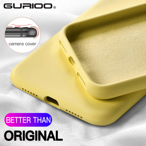 Luxury Original Liquid Silicone Soft Case On For iPhone 12 11 Pro Max SE 2022 X XR XS Max 7 8 6 6s Plus Shockproof Phone Cover ► Photo 1/6