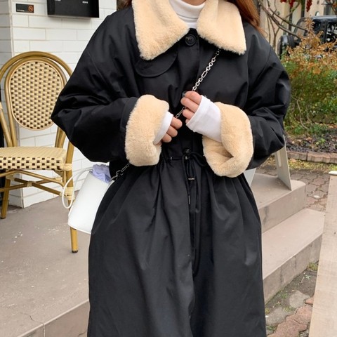 New Winter Coat Women Oversize Fashion Cashmere Wool Outerwear Female Long Thickening Warm Woolen Overcoat Womens Trench Coats ► Photo 1/6