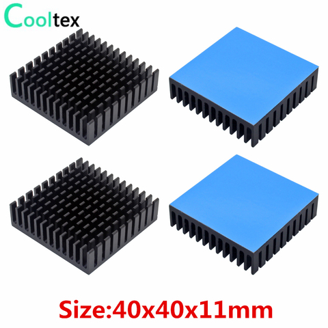 4pcs 40x40x11mm Aluminum Heatsink Heat Sink Radiator Cooling cooler for Electronic Chip IC LED With Thermal Conductive Tap ► Photo 1/6