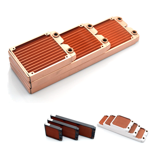 Cool World 120mm 240mm 360mm Full Copper Slim Water Cooling Radiator Heat Exchanger 24mm Thick for 12CM Fan ► Photo 1/6