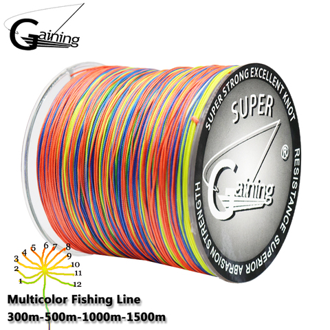 Gaining 12 Strands Braided Fishing Line Super Strong Japanese 300M 500M 1000M 1500M Multifilament PE Line Sea Carp Fishing ► Photo 1/6