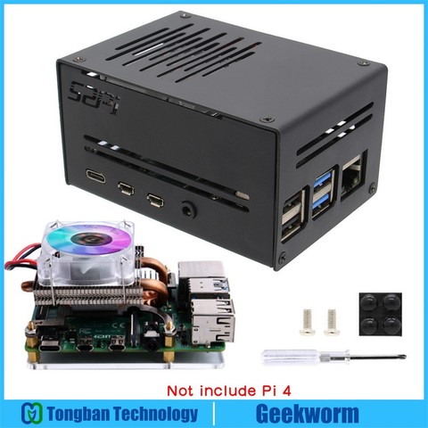 Raspberry Pi 4 Metal Case for Raspberry Pi 4 & Raspberry Pi Horizontal ICE Tower Cooler / CPU Cooling Fan ► Photo 1/6