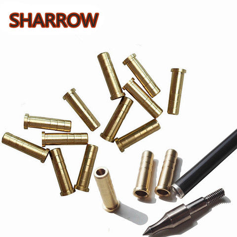 20Pcs 38Gr Archery Arrow Insert Brass Copper Connect Fit ID6.2mm Arrow Shaft For Arrow Outdoor Training Shooting Accessories ► Photo 1/6