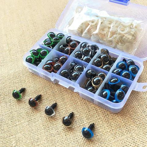 100PCS 8mm 10mm 12mm Mix Color Plastic Animal Safety Eyes For Toys Teddy Bear Stuffed For Dolls Craft Amigurumi Accessories Box ► Photo 1/5