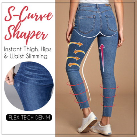 Women Faux Denim Jeans High Waist Leggings Slim Stretch Pencil
