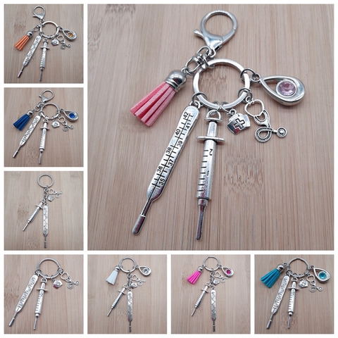 2022/2022 New Nurse Medical Box Medical Keychain Needle Syringe Stethoscope Tassel Cute Keychain Jewelry Gift ► Photo 1/6