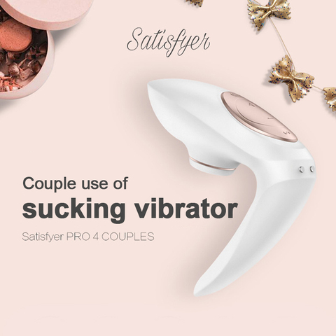 Germany Satisfyer Pro 4 Rechargeable Couple's Sucking Vibrator Clitoris Stimulation Sucker G Spot Stimulator sex Toys for Woman ► Photo 1/6