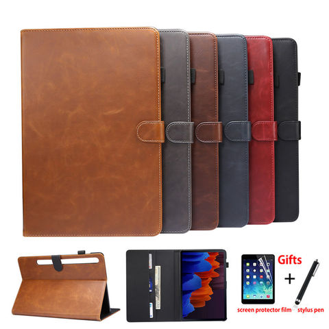 Luxury Case For Samsung Galaxy Tab S7 11 Plus 12.4 Cover SM-T870 SM-T875 SM-T970 SM-T975 Funda Tablet PU Leather Shell +Gift ► Photo 1/6