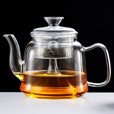 large capacity glass tea pot Boil tea ware glass Steaming teapot gas stove uses glass pot ► Photo 1/6