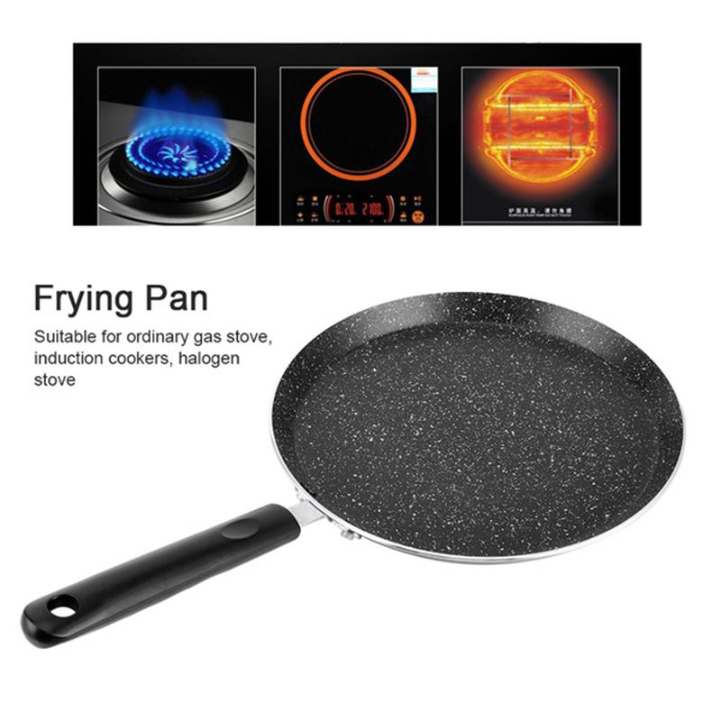 6 Inch Non-Stick Frying Pan Layer Cake Making Pan With Handle Crepe Pan for  Induction Cooker/Gas Stove/Opening Fire Pink/ Black