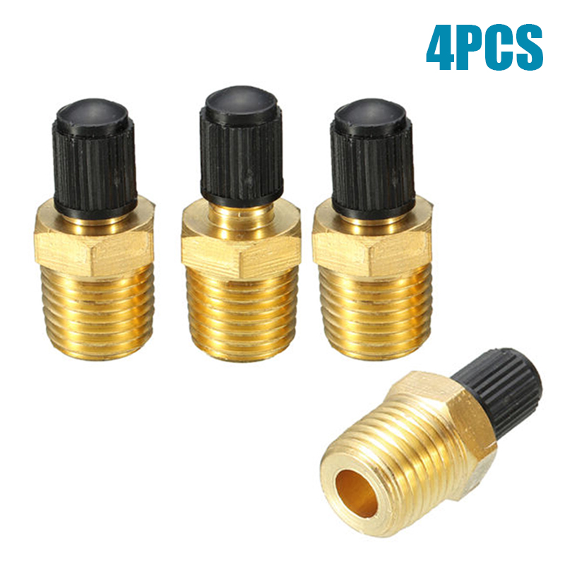 Air Compressor Tank Filling Valve Tank Fill Connector 1/4Pcs 1/4Inch NPT MPT Solid Brass Air Compressor Tank Fill Valve Schrader ► Photo 1/6