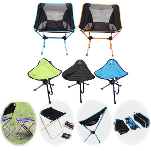 Lightweight Folding Beach Chair Outdoor Portable Camping Chair For Hiking Fishing Picnic Barbecue Vocation Casual Garden Chairs ► Photo 1/6