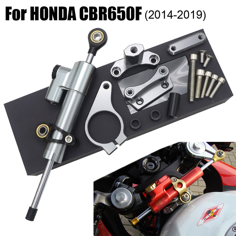 Buy Online For Honda Cbr650f Cbr 650f Cbr650 F 14 15 16 17 18 19 Motorcycle Cnc Adjustable Steering Damper Stabilizer Mounting Alitools