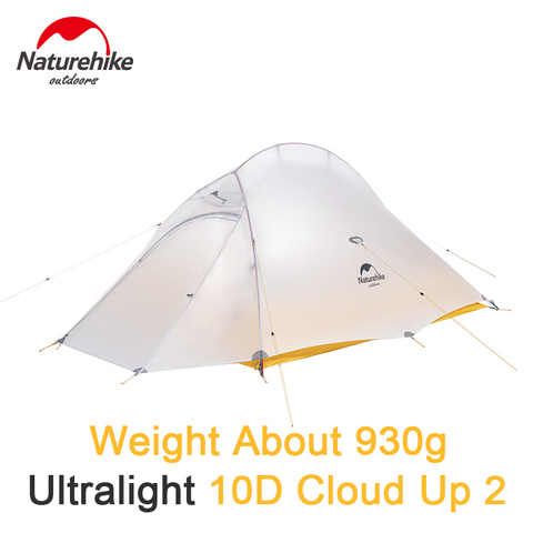 Naturehike Upgraded Cloud Up 2 10D Tent 2 Person Ultralight 1.5kg Nylon Waterproof Outdoor Camping Tent With Mat Portable Travel ► Photo 1/6