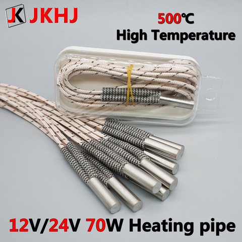 3D Printer Parts Heating Tube 12V/24V 70W High Temperature 6*20mm MK8 V6 hotend Heated block Cartridge Heater 1M Line length ► Photo 1/6