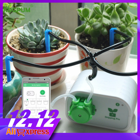 Cell Phone Control Intelligent Garden Automatic Watering Controller Indoor Plants Drip Irrigation Device Water Pump Timer System ► Photo 1/6