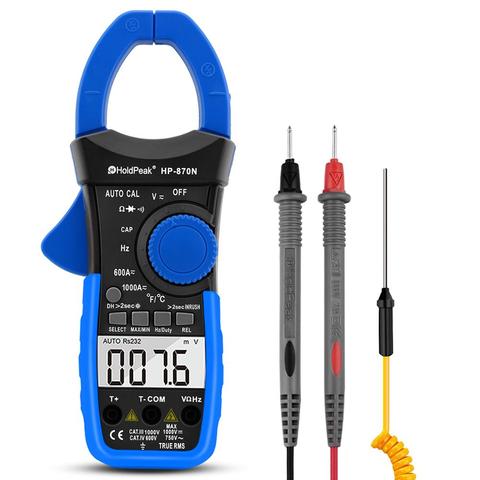 HoldPeak HP-870N AC/DC, Digital Clamp Mete, Multimeter,Pinza Voltage Amperimetro,True RMS Frequency  Data Hold ,Best sell ► Photo 1/6