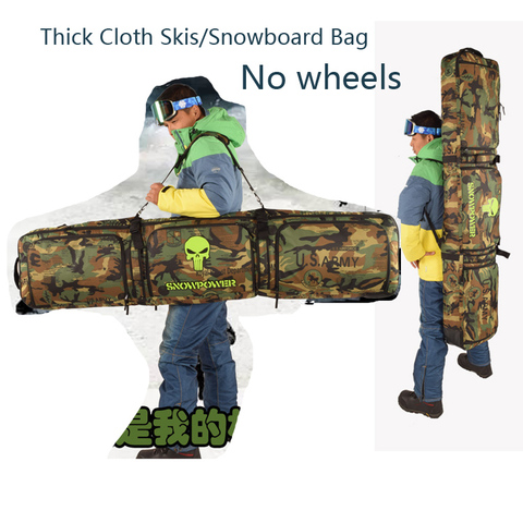136-166cm snowboard bag / skis Bag clothing All stuff Bag / Backpack Crossbody Belt padded Thick cushion camouflage A5112 ► Photo 1/6