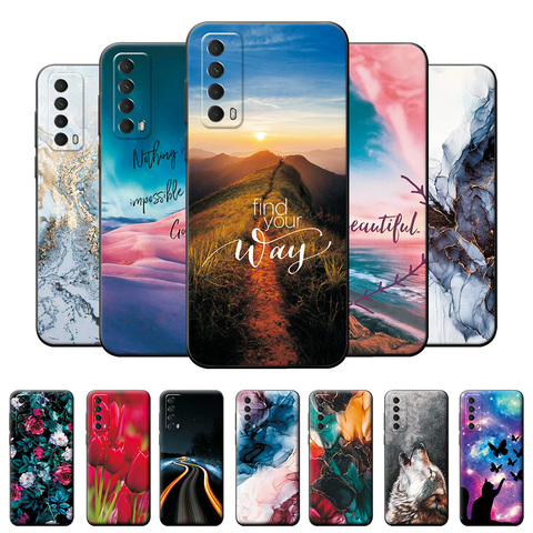 For Huawei P Smart 2022 Case Bumper 6.67 inch Soft TPU Silicone Cover For Huawei P Smart 2022 Cases Scenery Back Cover Coque ► Photo 1/6