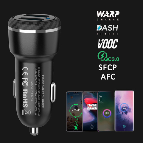OnePlus 8 Pro Warp Car Charger Type-C Cable For One Plus 8 7T Pro 6T 5T 1+5 1+3T Dash QC3.0 2.0 SFCP AFC VOOC Fast Charger ► Photo 1/6