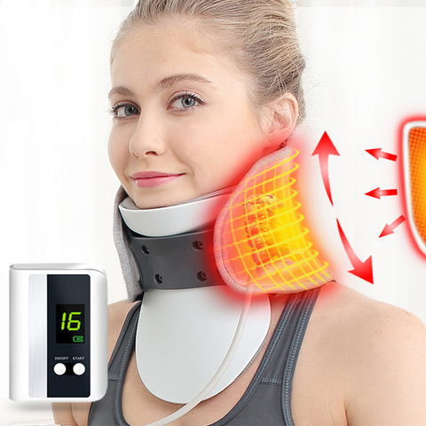 Electric Heating Neck Cervical Traction Device Adjustable Inflatable  Spine Massager Household Correction Traction Apparatus Kit ► Photo 1/6