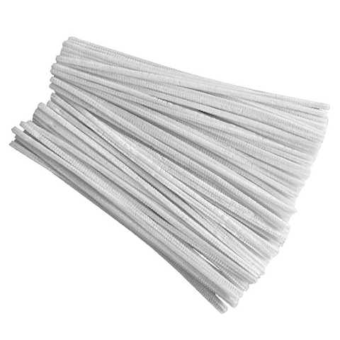 100 Pcs 30cm creation pipe cleaners, white ► Photo 1/3