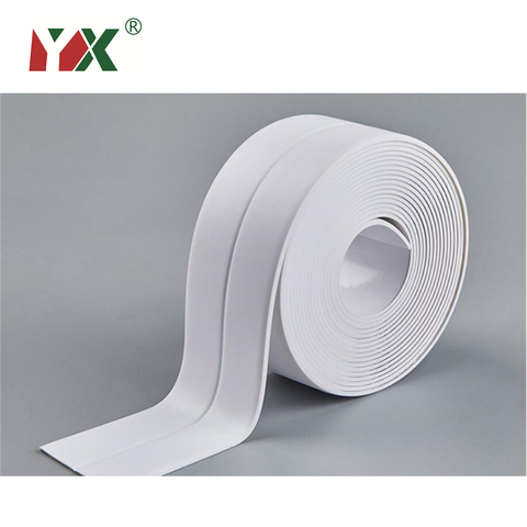 YX 1Roll Waterproof Mold Proof Adhesive Tape Durable Use PVC Material Kitchen Bathroom Wall Sealing Tape Gadgets 3.2M ► Photo 1/5