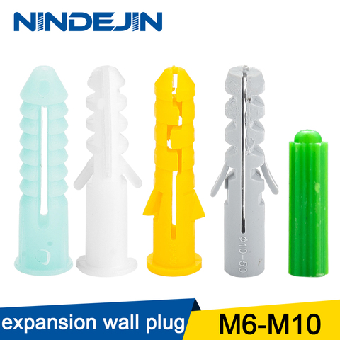 NINDEJIN 100pcs Plastic Expansion Anchors Drywall Wall Anchors M6 M8 M10 Plastic Anchor Wall Plugs for Screw ► Photo 1/6