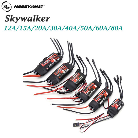Hobbywing Skywalker  15A 20A 30A 40A 50A 60A 80A ESC Speed Controller With UBEC /with plug/For RC Airplanes Helicopter ► Photo 1/2