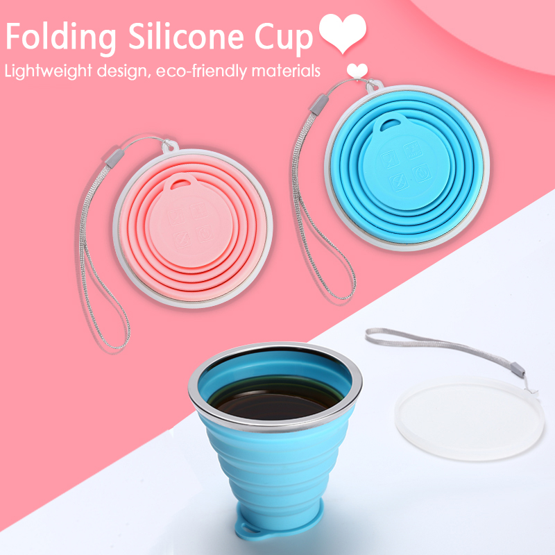 Folding Water Tool Tea Coffee Telescopic Collapsible Cup Silicone Travel 