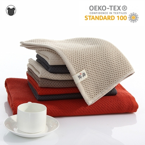 Solid Color Honeycomb Towel Super Absorbent Portable Face Towels Travel Pure Cotton Bath Towel for Home Hotel Size 70x140cm ► Photo 1/6