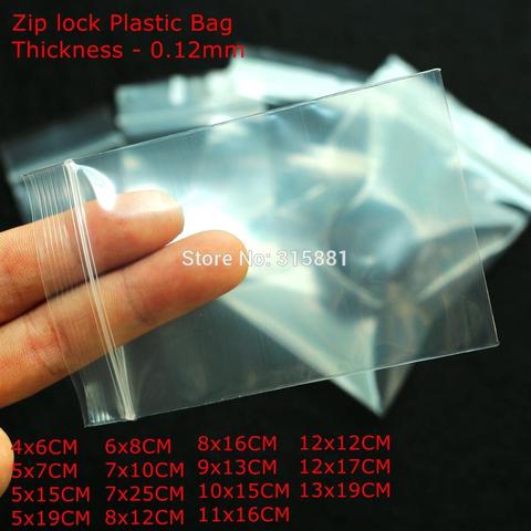 Zip Lock Plastic Bags Reclosable Transparent Jewelry/Food Storage Bag Kitchen Package Bag ► Photo 1/3