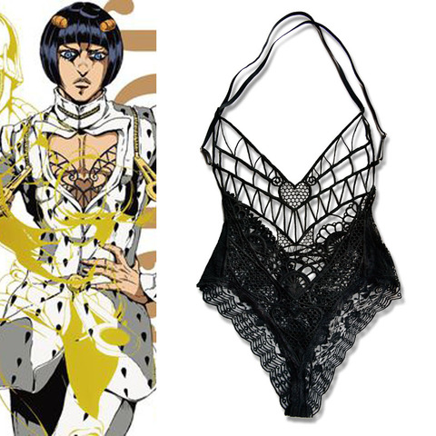 JOJO 5 Anime JoJo's Bizarre Adventure Golden Wind Bruno Bucciarati Cosplay Costume Lingerie Lace Inner Jumpsuits Party Plus Size ► Photo 1/6