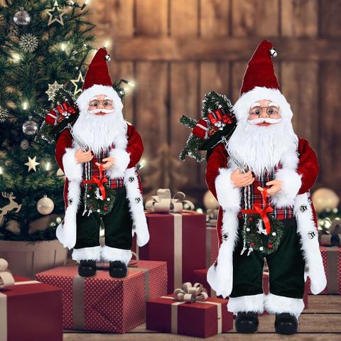 2022 New 45/35cm Christmas Doll Decoration New Year Ornament Santa Claus Standing Dolls Figurine Doll Gifts For Home Mall Decor ► Photo 1/6
