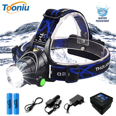 Super bright LED Headlamp Fishing lamp Headlight Zoomable 3 lighting modes Used for adventure camping hunting, etc use 18650 ► Photo 1/6